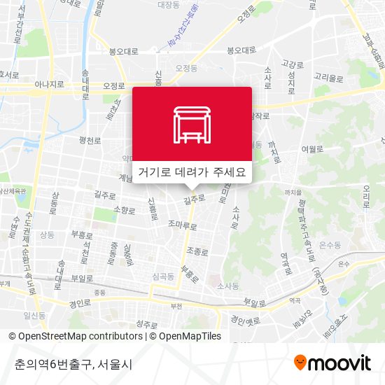 춘의역6번출구 지도