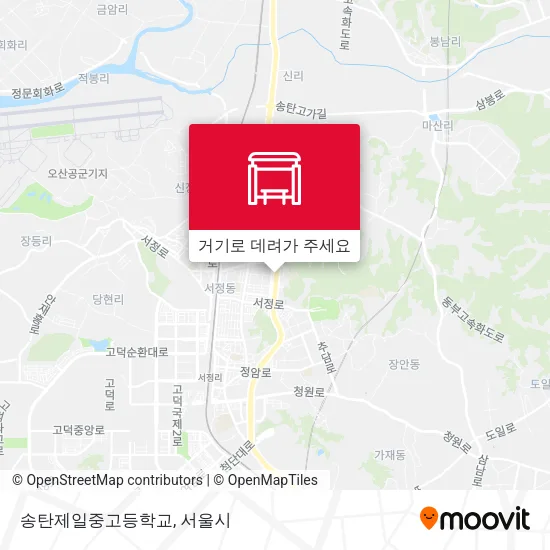 송탄제일중고등학교 지도