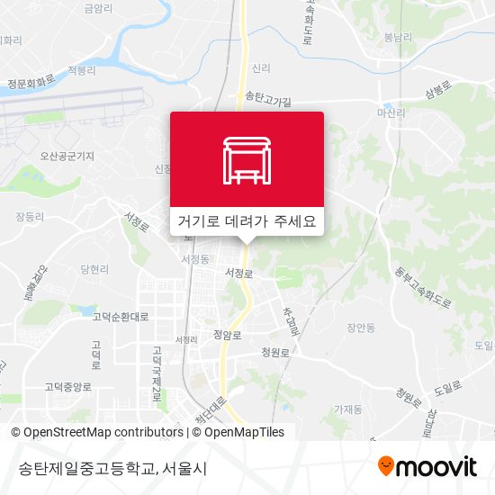 송탄제일중고등학교 지도