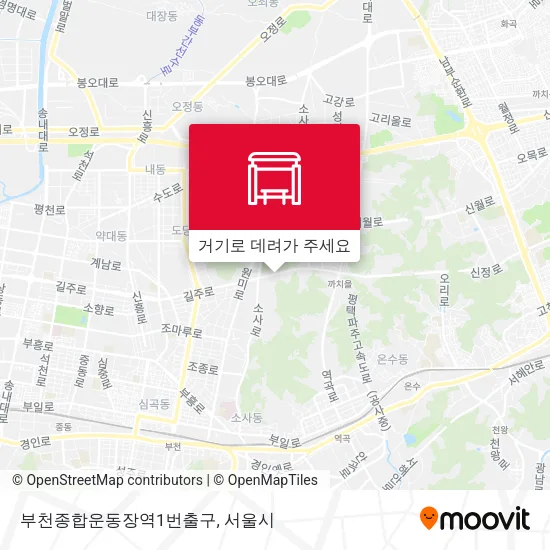부천종합운동장역1번출구 지도