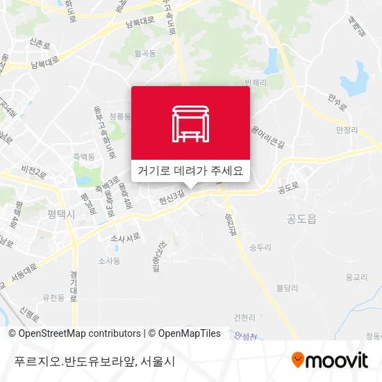 푸르지오.반도유보라앞 지도