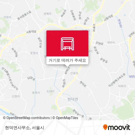 현덕면사무소 지도