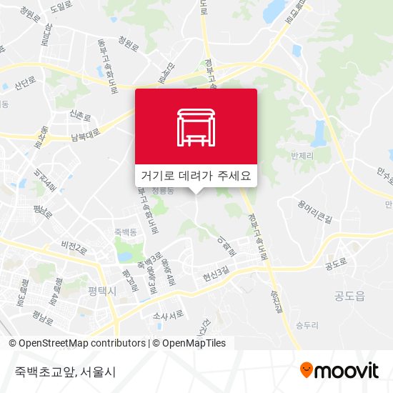 죽백초교앞 지도