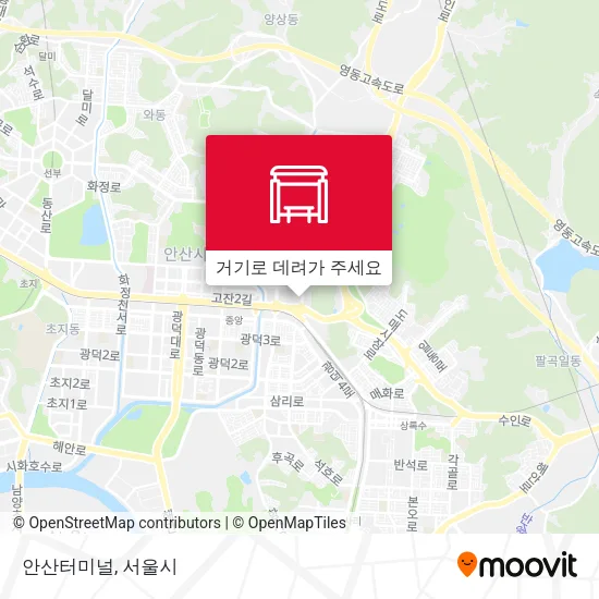 안산터미널 지도