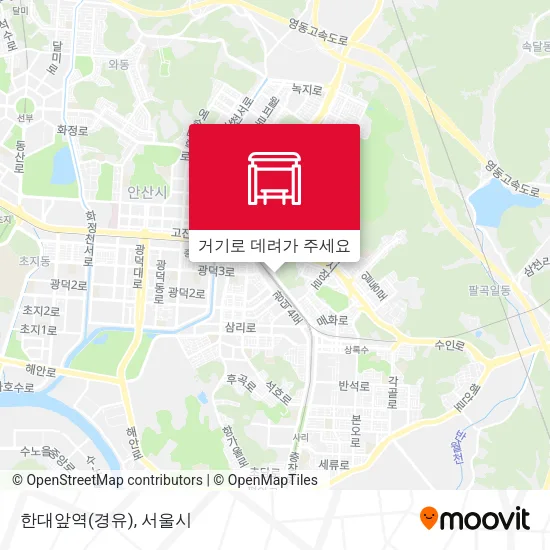 한대앞역(경유) 지도