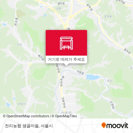 천리농협.샘골마을 지도
