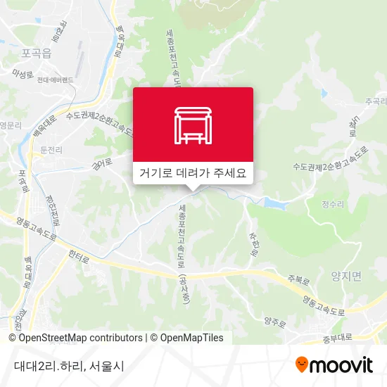 대대2리.하리 지도