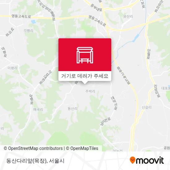 동산다리앞(목장) 지도