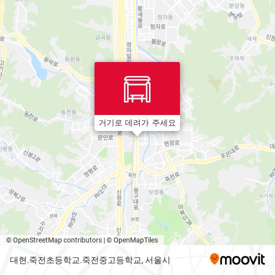 대현.죽전초등학교.죽전중고등학교 지도