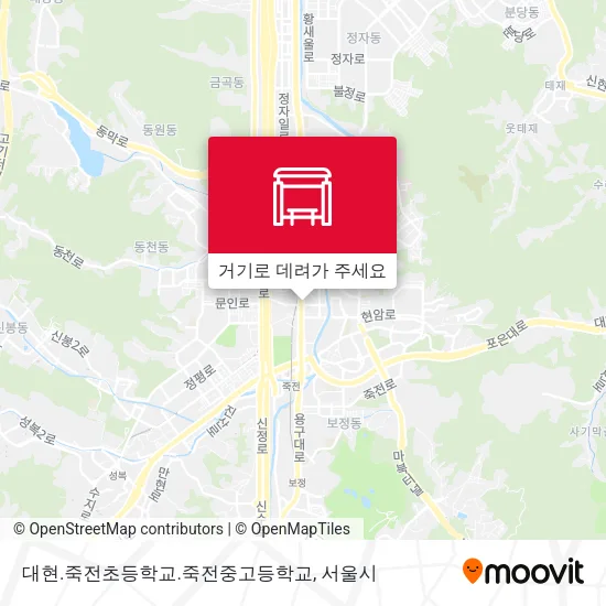 대현.죽전초등학교.죽전중고등학교 지도