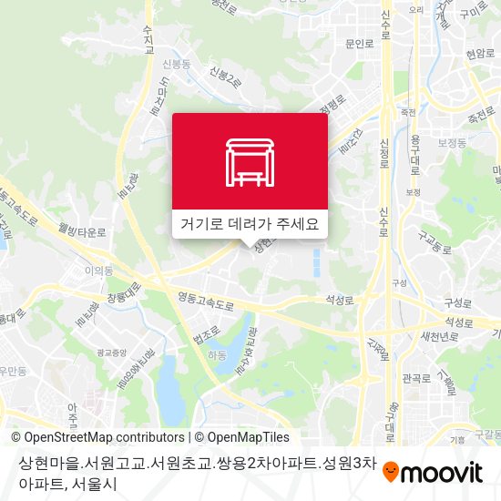 상현마을.서원고교.서원초교.쌍용2차아파트.성원3차아파트 지도
