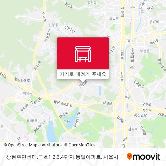 상현주민센터.금호1.2.3.4단지.동일아파트 지도