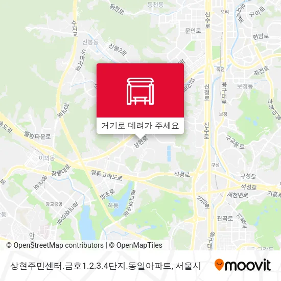 상현주민센터.금호1.2.3.4단지.동일아파트 지도