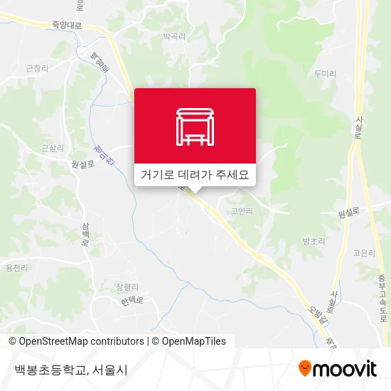 백봉초등학교 지도