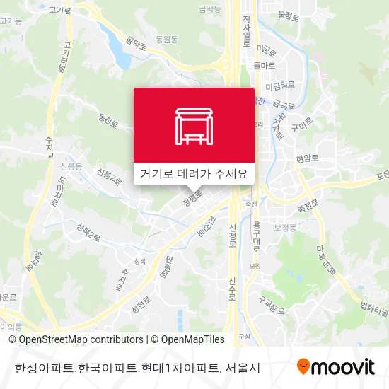 한성아파트.한국아파트.현대1차아파트 지도