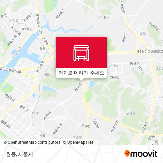 월동 지도