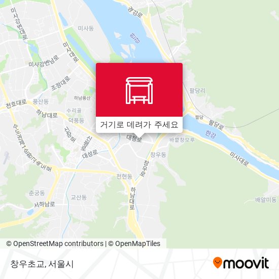 창우초교 지도