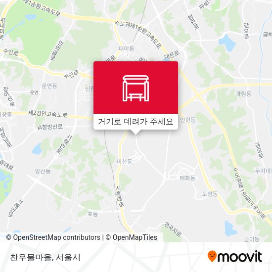 찬우물마을 지도