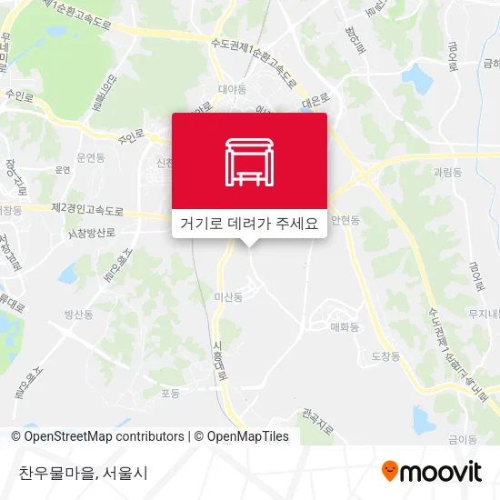 찬우물마을 지도
