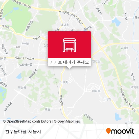 찬우물마을 지도