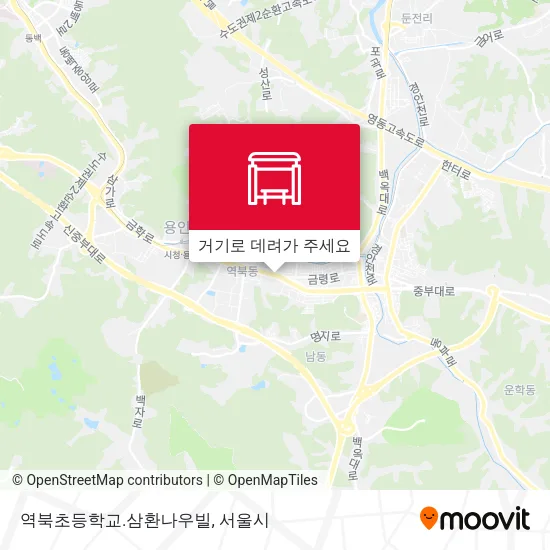 역북초등학교.삼환나우빌 지도
