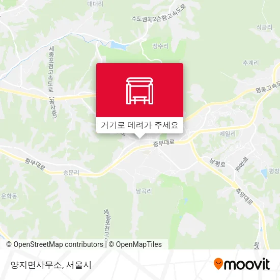 양지면사무소 지도