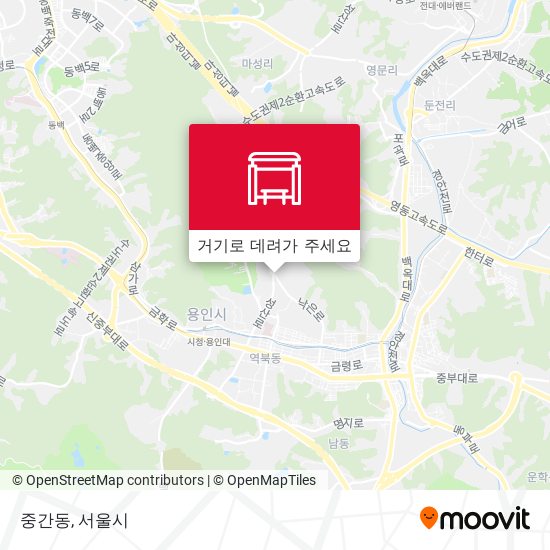 중간동 지도