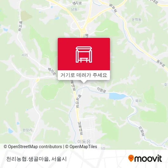 천리농협.샘골마을 지도