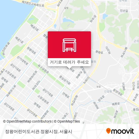 정왕어린이도서관.정왕시장 지도