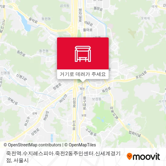 죽전역.수지레스피아.죽전2동주민센터.신세계경기점 지도
