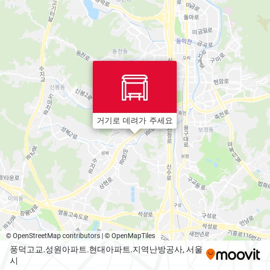 풍덕고교.성원아파트.현대아파트.지역난방공사 지도