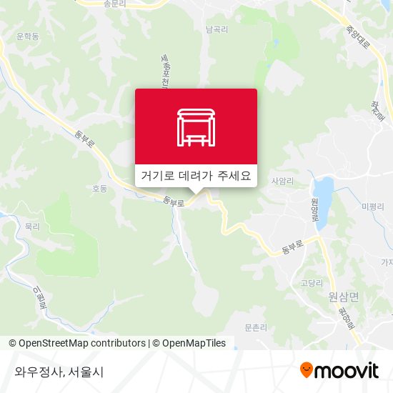 와우정사 지도