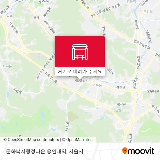 문화복지행정타운.용인대역 지도