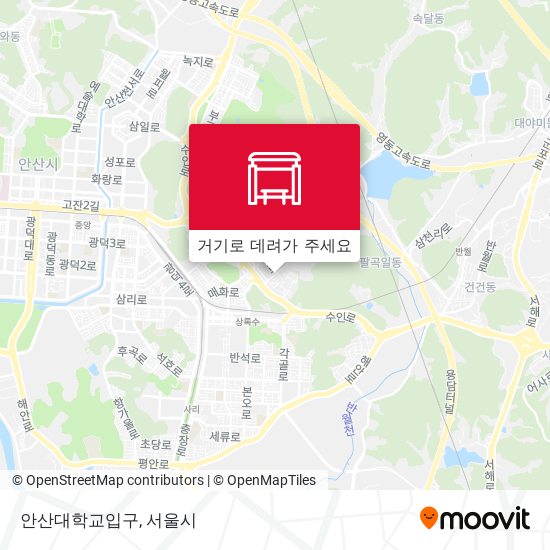 안산대학교입구 지도