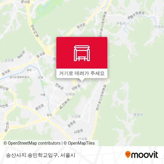 송산사지.송민학교입구 지도