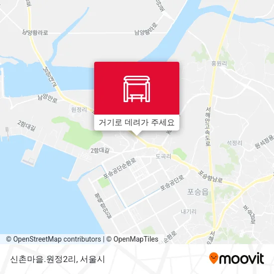 신촌마을.원정2리 지도