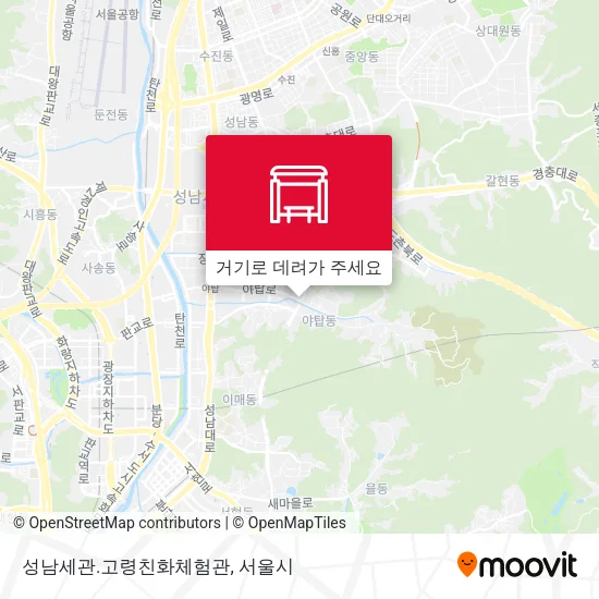 성남세관.고령친화체험관 지도