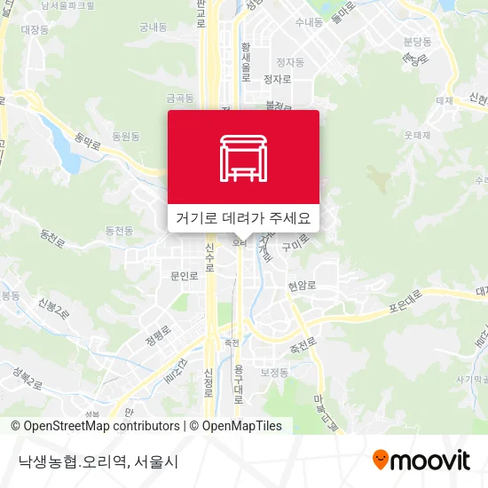 낙생농협.오리역 지도