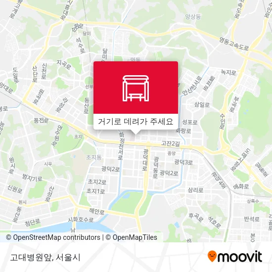 고대병원앞 지도