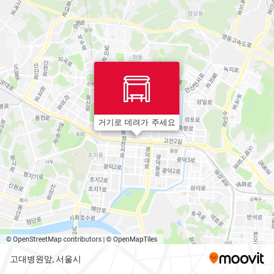 고대병원앞 지도