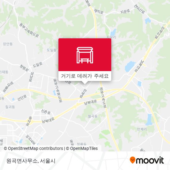 원곡면사무소 지도