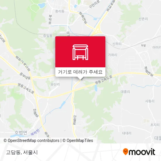 고담동 지도