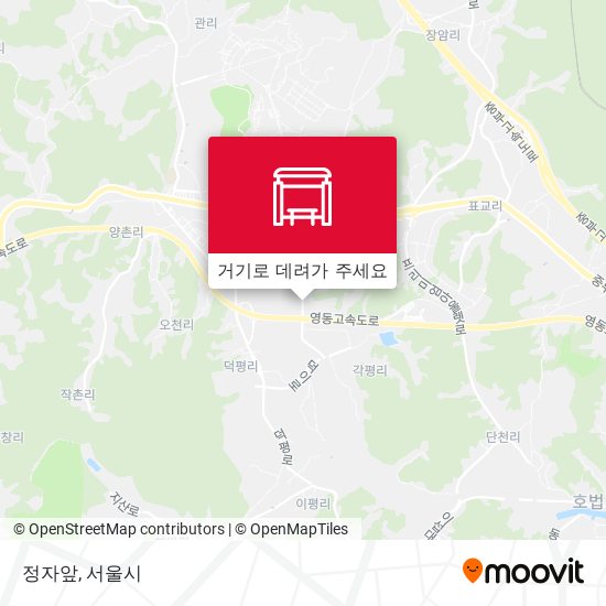 정자앞 지도