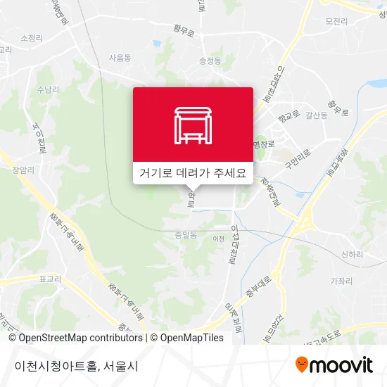 이천시청아트홀 지도