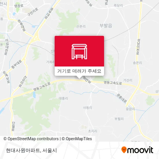 현대사원아파트 지도