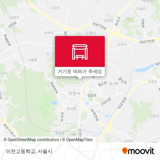 이천고등학교 지도