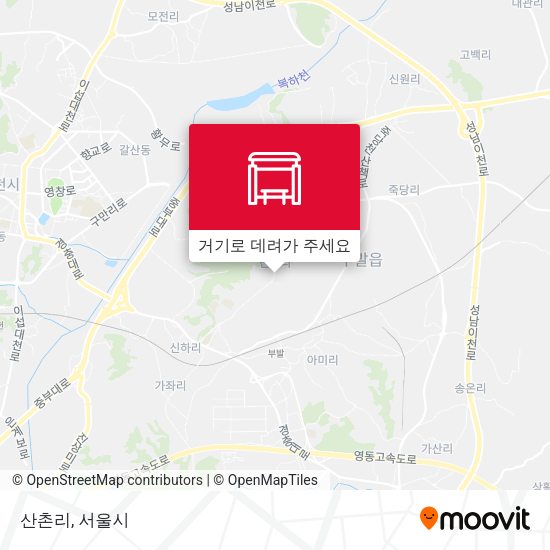 산촌리 지도