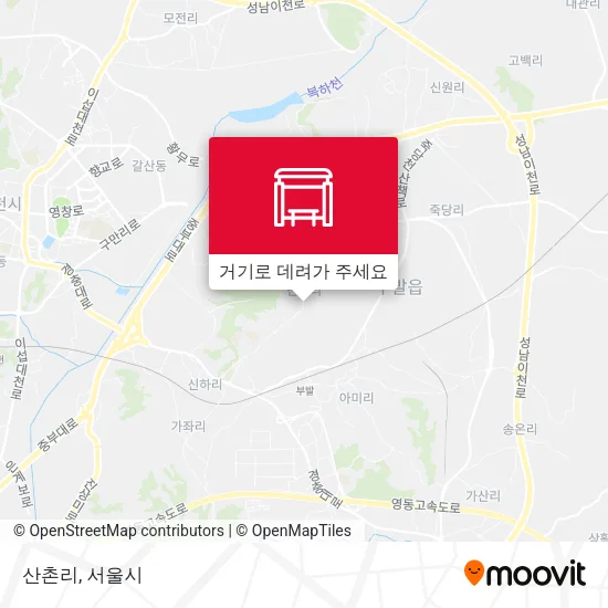 산촌리 지도