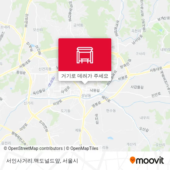 서인사거리.맥도널드앞 지도