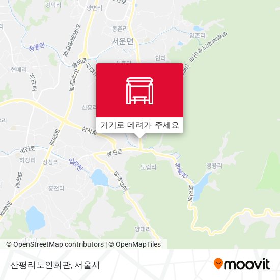산평리노인회관 지도
